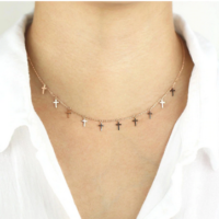 Cross Choker Necklace