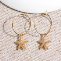 Starfish Hoop Earrings